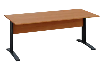 EPK 18 - 18 stůl kancelářský, kovová podnož černá, deska 18 mm, široký 1800 mm, olše jantar